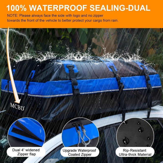 NEW Rooftop Cargo Carrier, 26 Cu Ft Soft-Shell Waterproof - photo 2