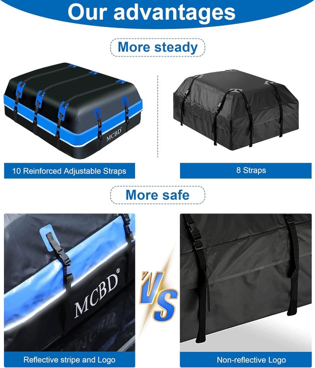 NEW Rooftop Cargo Carrier, 26 Cu Ft Soft-Shell Waterproof - photo 4