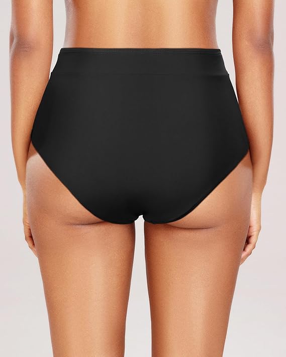 2 NEW Holipick Women XS Black High Waisted Bikini Bottoms - photo 2