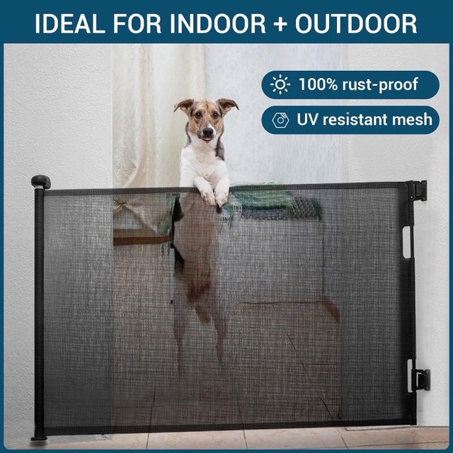 NEW IDEA CASA Retractable Baby/Dog Safety Gate 33.8"x71" - photo 4