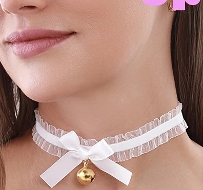 NEW Wovanoo Cat Ear Headband Collar Set Cosplay White Elegant La - photo 5