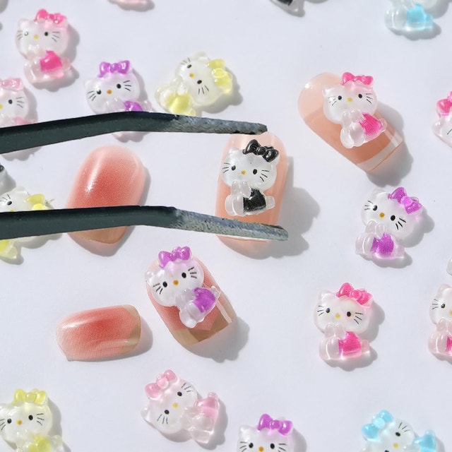 3D Kitty Cat Nail Art Charms, Resin Decorations (42 pcs) - photo 2