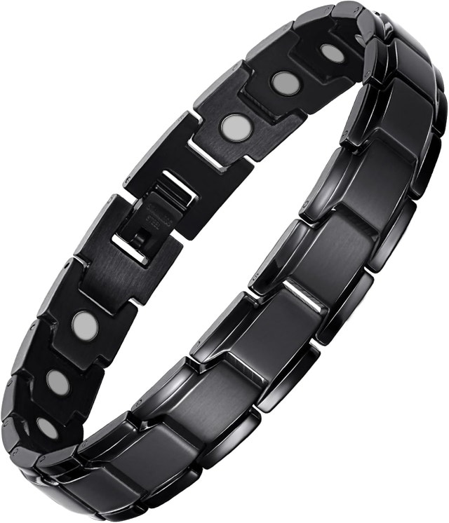 2 NEW Magnetic Bracelets for Men, Stainless Steel