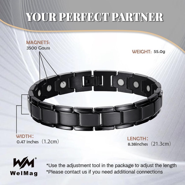 2 NEW Magnetic Bracelets for Men, Stainless Steel - photo 3