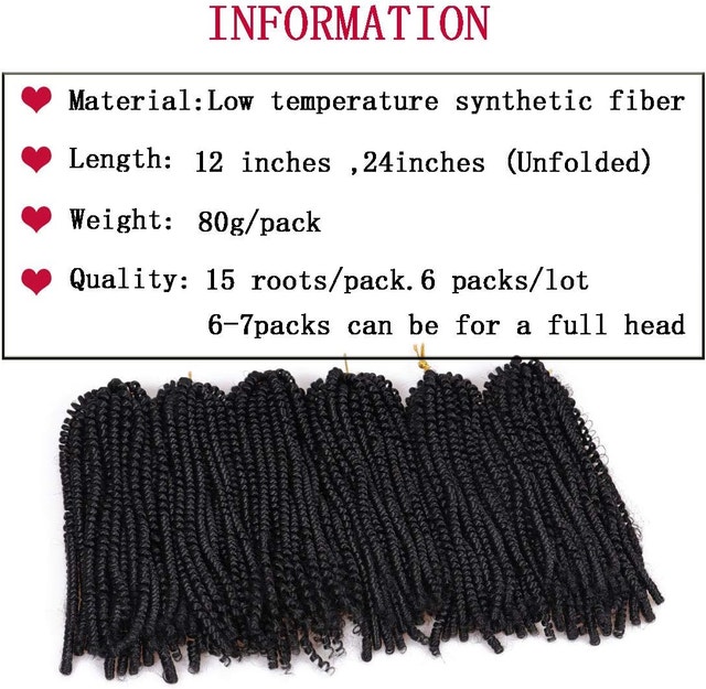 6 NEW Packs Spring Twist Braiding Hair - photo 2