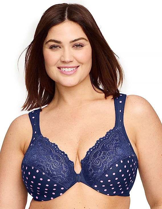 NEW 38G Glamorise Women's Wonderwire Front-Closure Bra