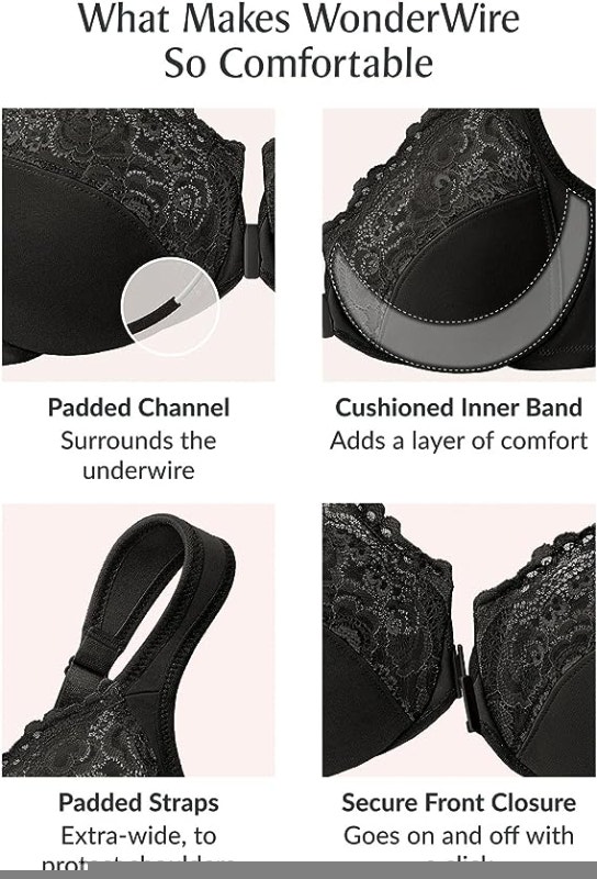 NEW 38G Glamorise Women's Wonderwire Front-Closure Bra - photo 3
