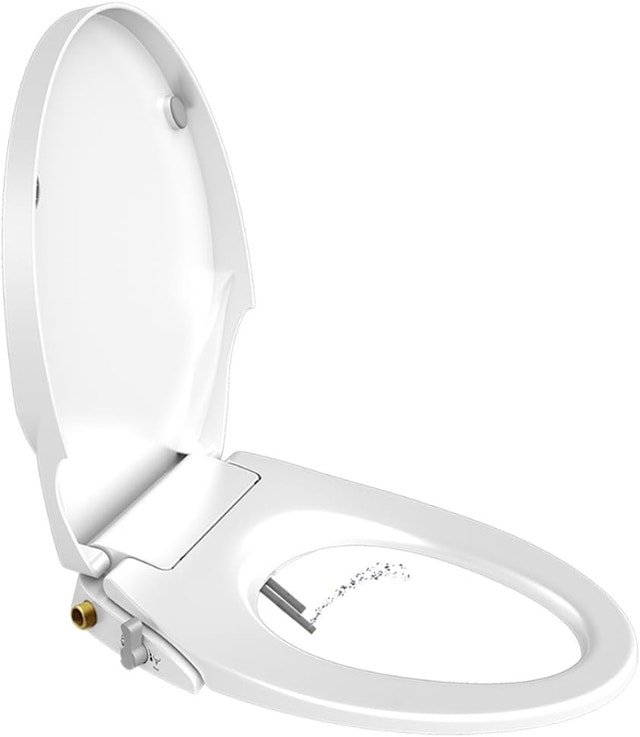 NEW Toilet Round Seat Bidet Self Cleaning Dual Nozzles Non elect