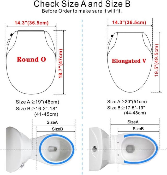 NEW Toilet Round Seat Bidet Self Cleaning Dual Nozzles Non elect - photo 5