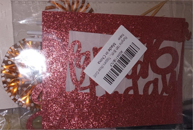 Happy 16th Birthday Cake Decorations Rose Gold Glitter Toppers - photo 5