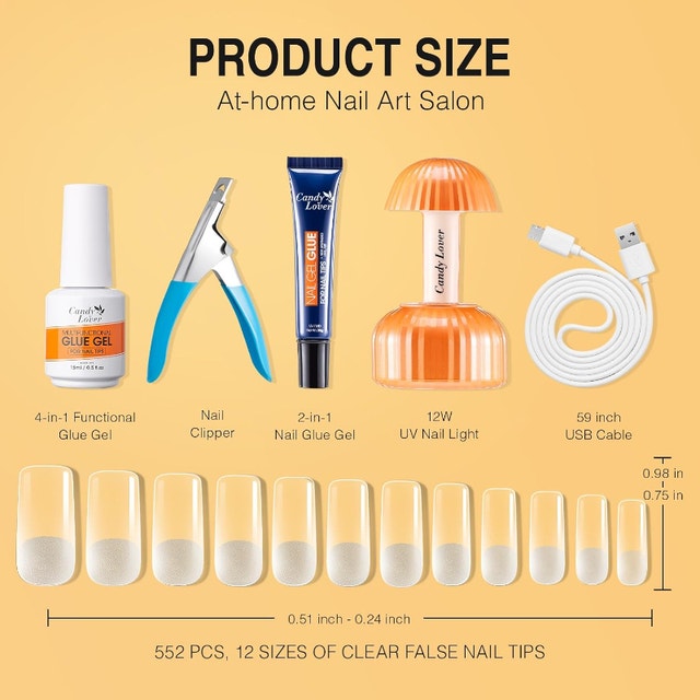 Candy Lover Gel Nail Kit - 552 Tips - photo 2