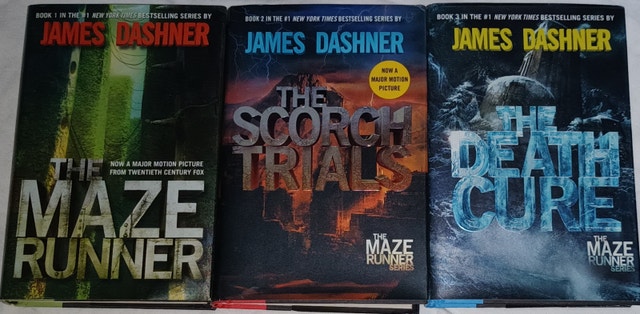 3 Maze Runner Hardcover Books (Scorch Trials, Death Cure)