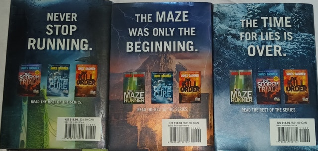 3 Maze Runner Hardcover Books (Scorch Trials, Death Cure) - photo 2