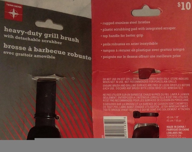 NEW 18" Heavy Duty BBQ Grill Brush with Detachable Scrubber - photo 2