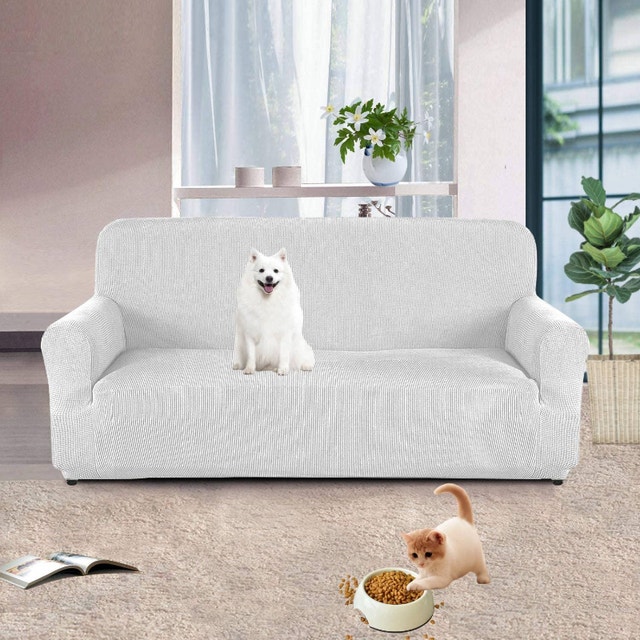 NEW White AUJOY Loveseat Slipcover for 2 Seater