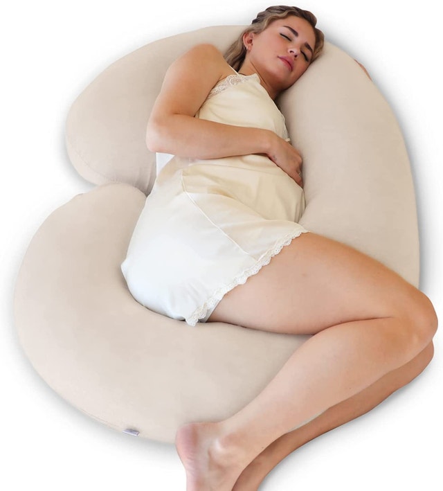 NEW Beige 57" Pharmedoc CeeCee Pillow Pregnancy Maternity