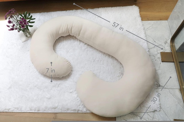 NEW Beige 57" Pharmedoc CeeCee Pillow Pregnancy Maternity - photo 2
