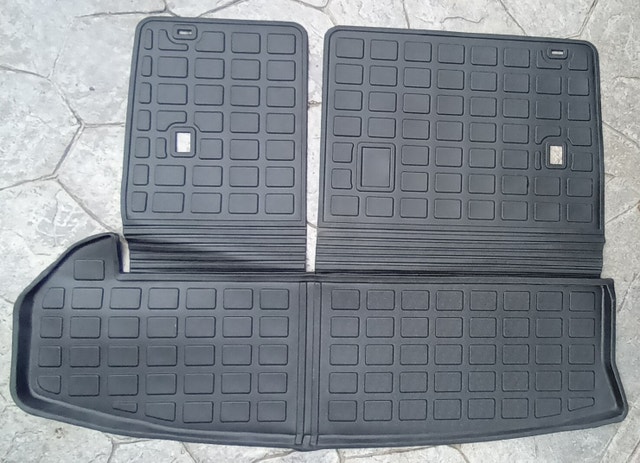 NEW Car Cargo Floor Trunk Rubber Mats w Split Back Seat