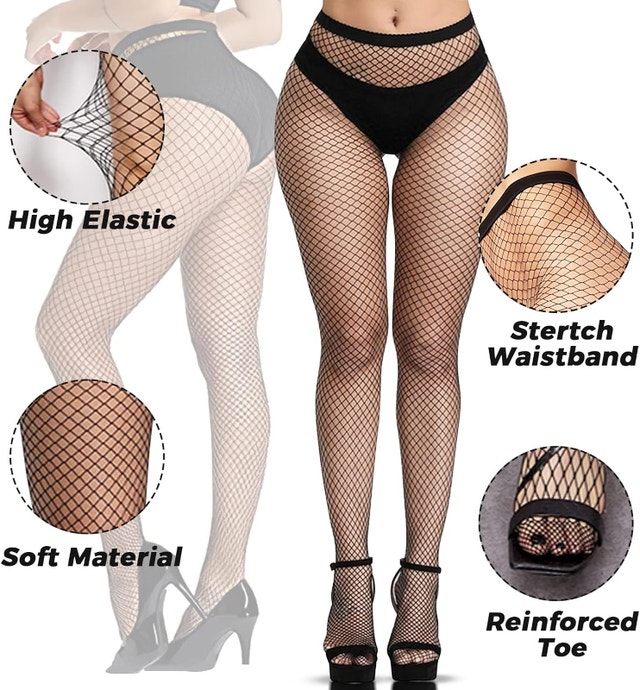NEW 3 PCS Black Fishnet Stockings, Tights for Women - photo 2