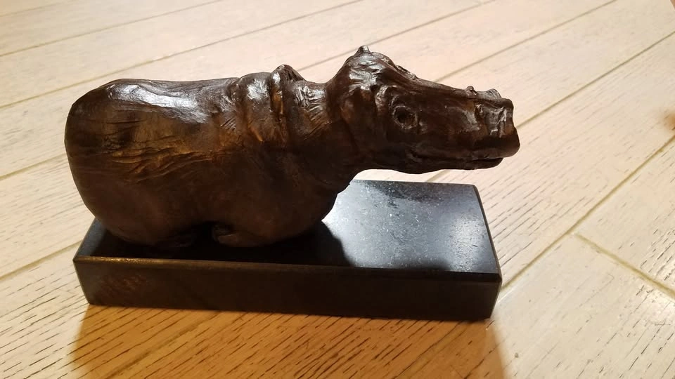 HIPPO - Hand Sculpted - Original Artwork - photo 3
