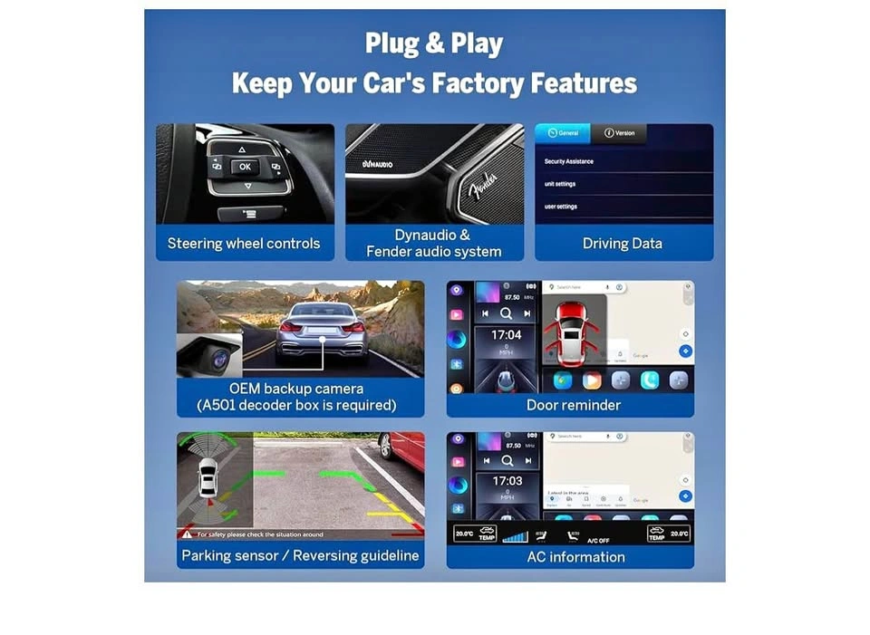 Eonon Android 14 Radio for VW Jetta, Golf, Tiguan, Passat
