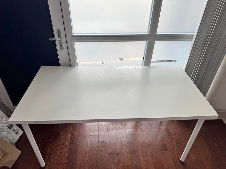 IKEA Linnmon White Table with Adils Legs
