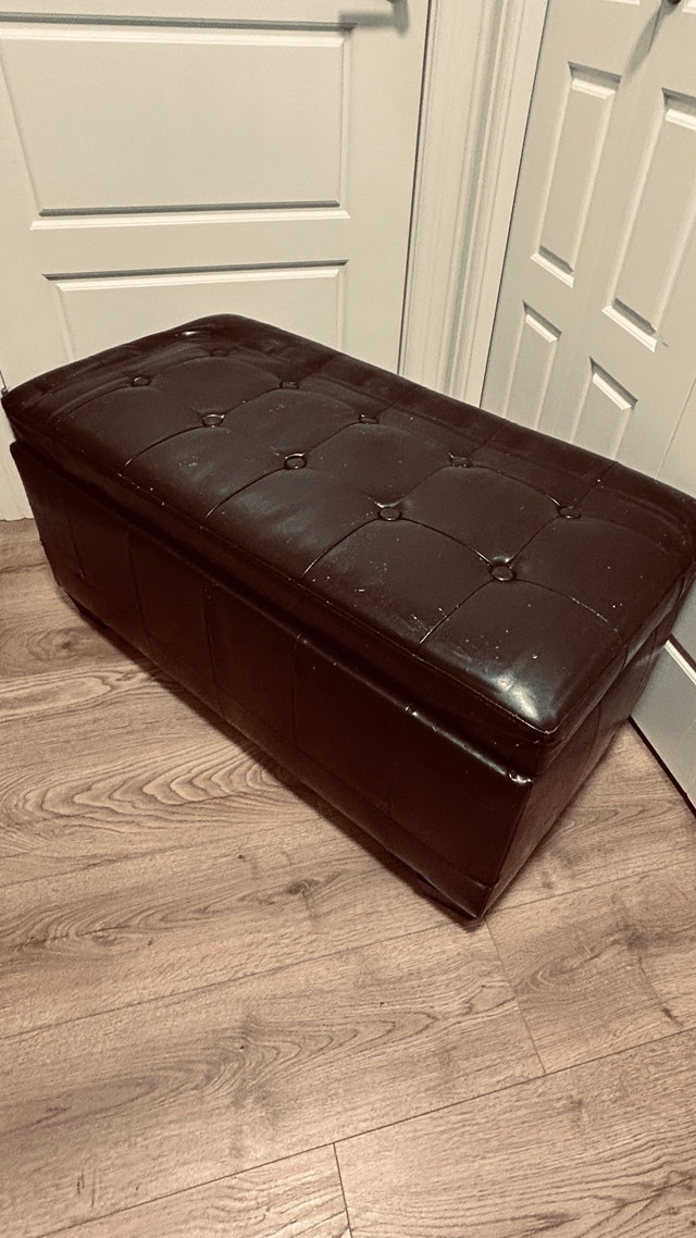 Faux Leather Storage Ottoman Bench / Toy Chest