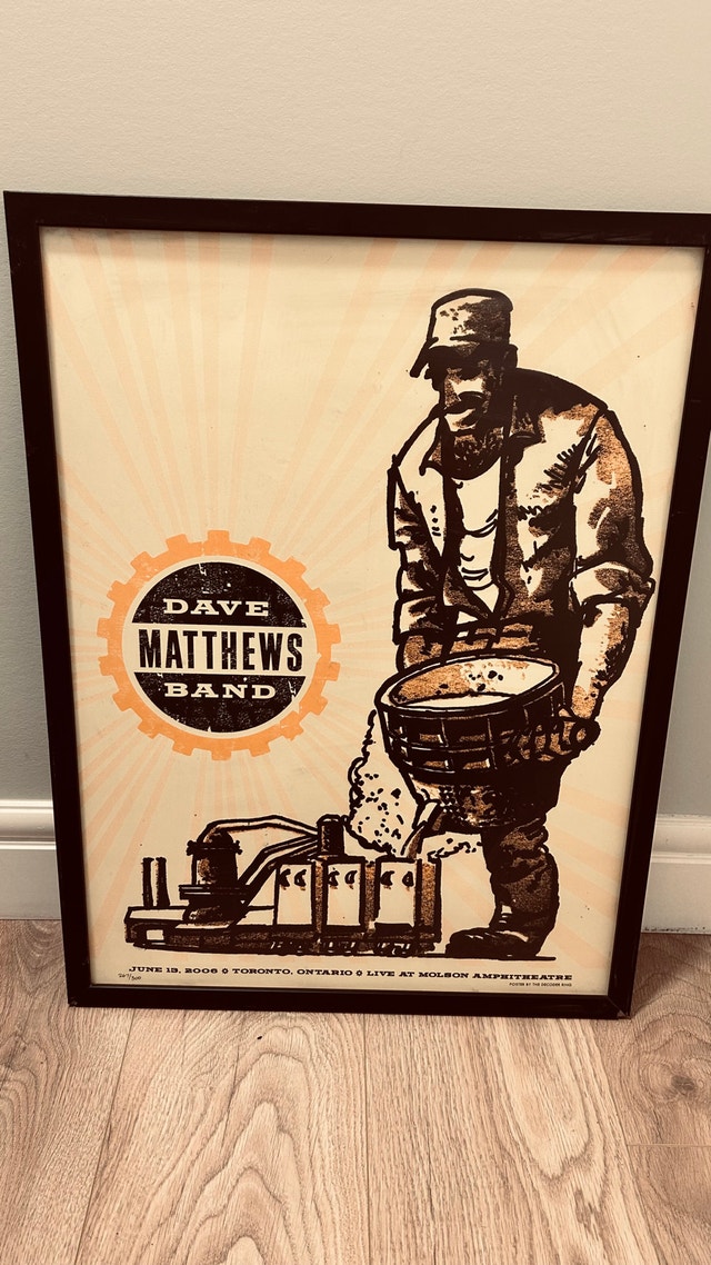 Dave Matthews Band Framed Concert Poster – Toronto 2006