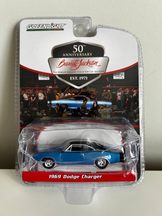 1/64 Greenlight 1969 Dodge Charger Black Top Diecast Model Car