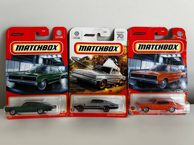 Matchbox 1966 Dodge Charger Set (3 cars)