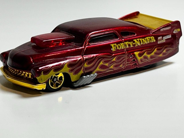 2010 Hot Wheels '49 Drag Merc Forty-Niner Red 1:64 Diecast - photo 2