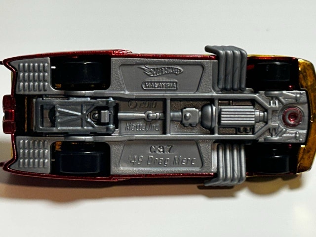2010 Hot Wheels '49 Drag Merc Forty-Niner Red 1:64 Diecast - photo 4
