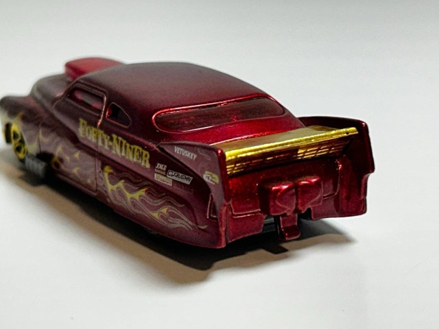 2010 Hot Wheels '49 Drag Merc Forty-Niner Red 1:64 Diecast - photo 5