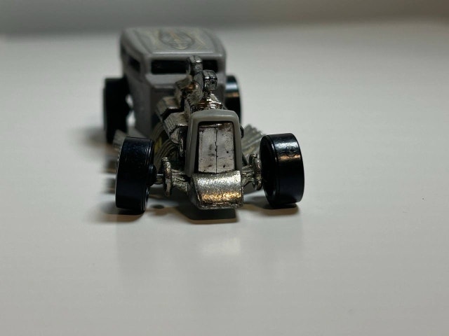 Vintage 1996 Mattel Hot Wheels Silver Blue Flames Twin Engine - photo 2