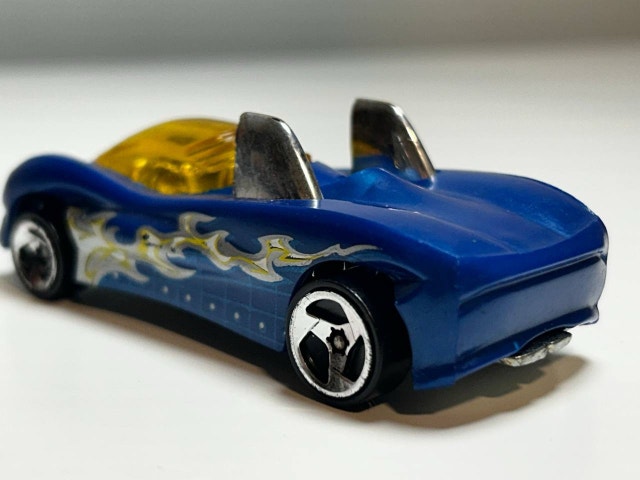 1995 Hot Wheels Power Pipes Blue & Orange Loose Die Cast Car - photo 2