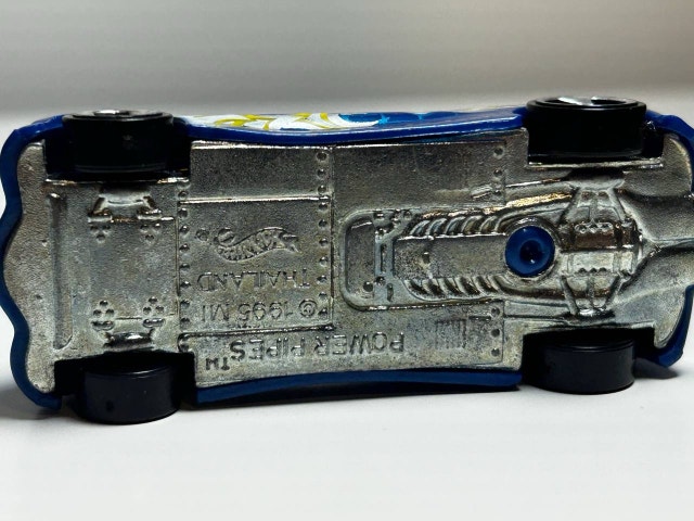 1995 Hot Wheels Power Pipes Blue & Orange Loose Die Cast Car - photo 5