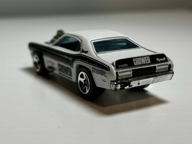 2007 Hot Wheels PLYMOUTH DUSTER THRUSTER White - photo 3