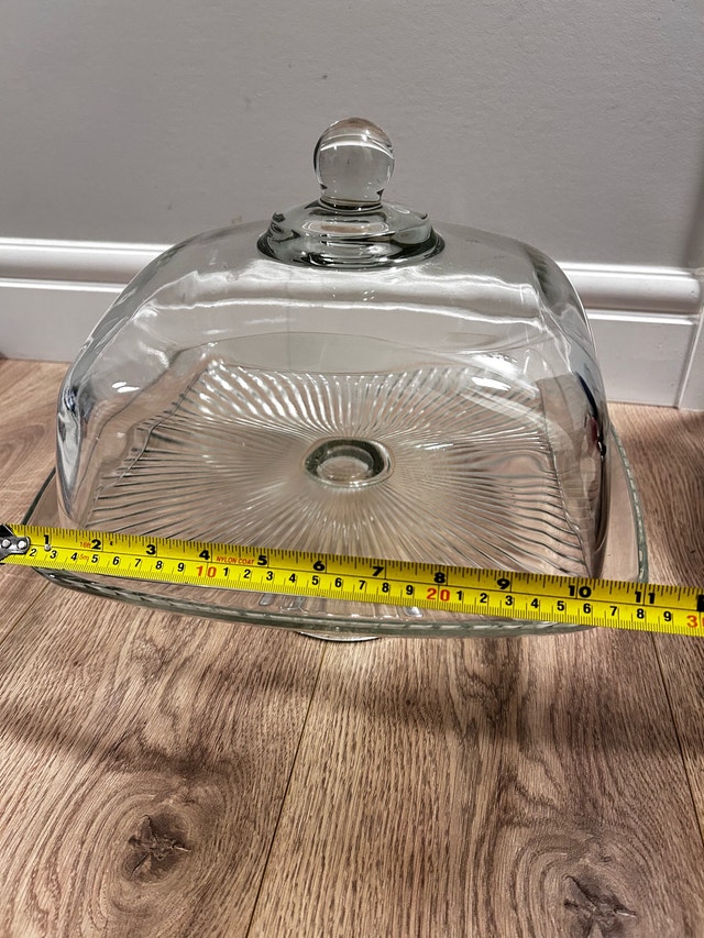 Glass Pedestal Cake Stand with Dome K-8008 - photo 3
