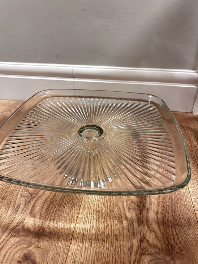 Glass Pedestal Cake Stand with Dome K-8008 - photo 4