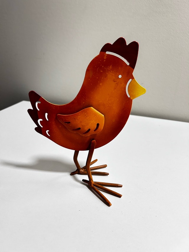 Metal Chicken Figurine K-15 - photo 2