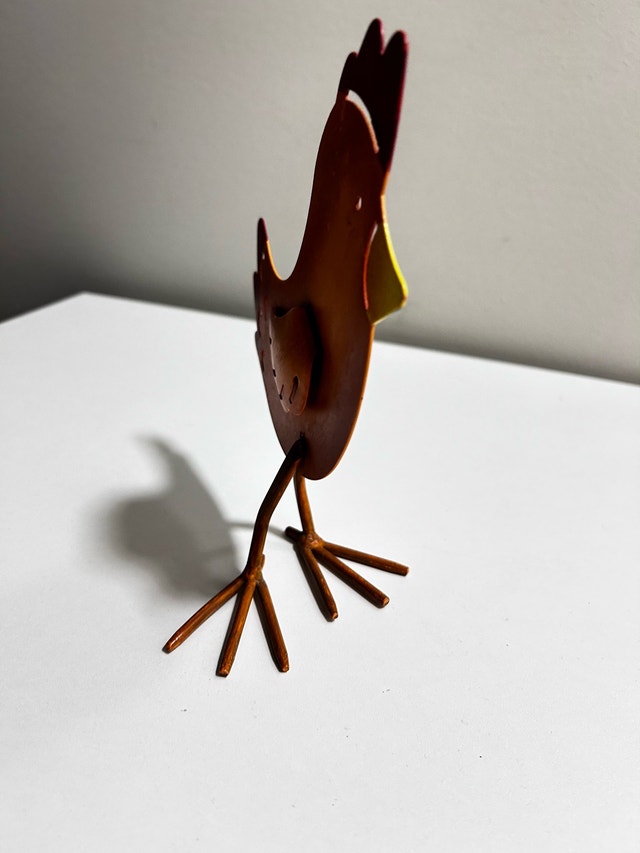 Metal Chicken Figurine K-15 - photo 3