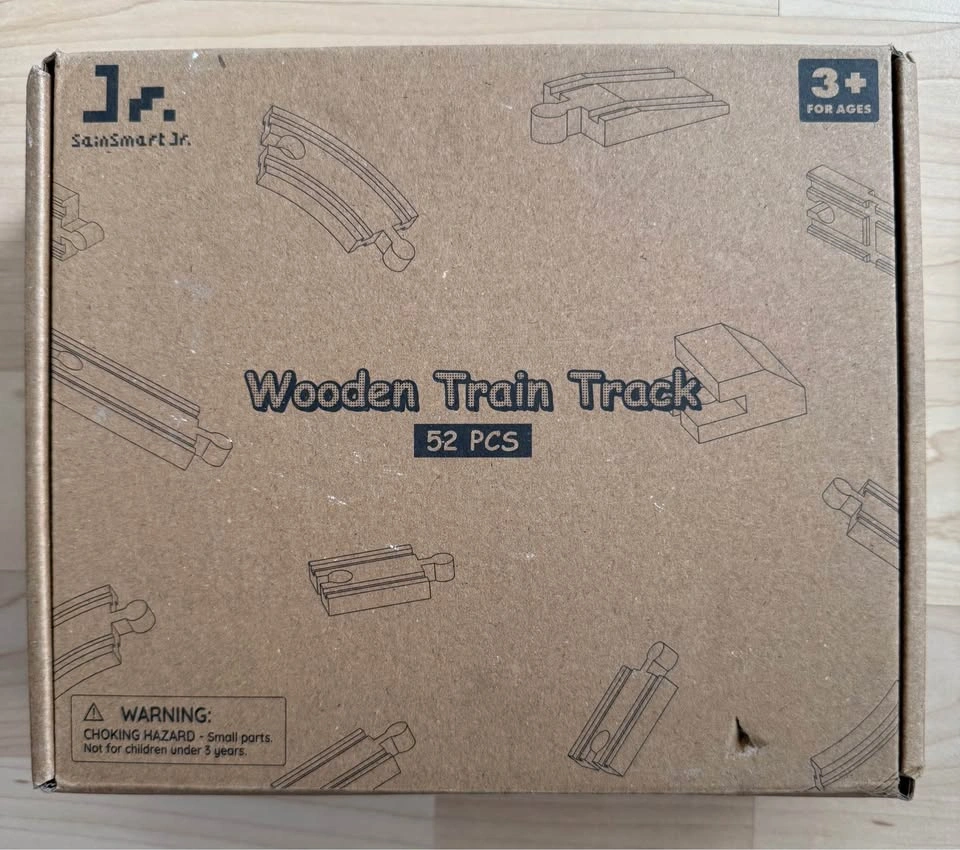 New 52-Piece Wooden Train Track Set by SainSmart Jr. - photo 4