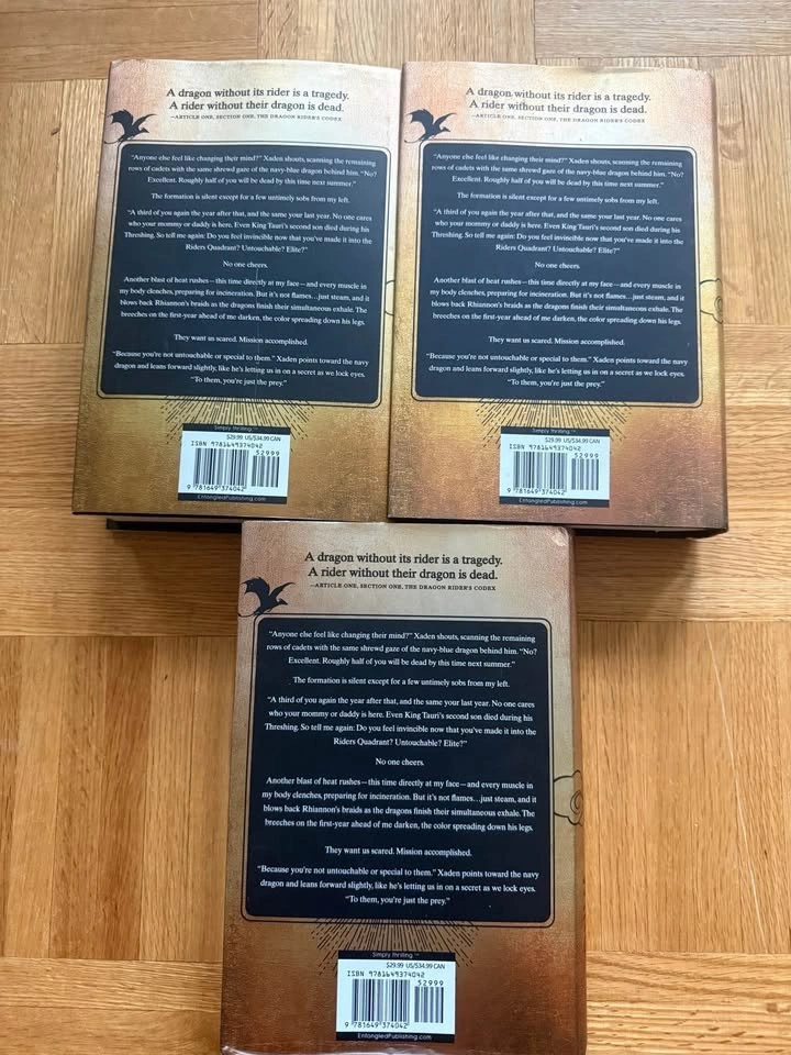 New Hard Cover Fourth Wing (fly or die) by Rebecca Yareow first - photo 3