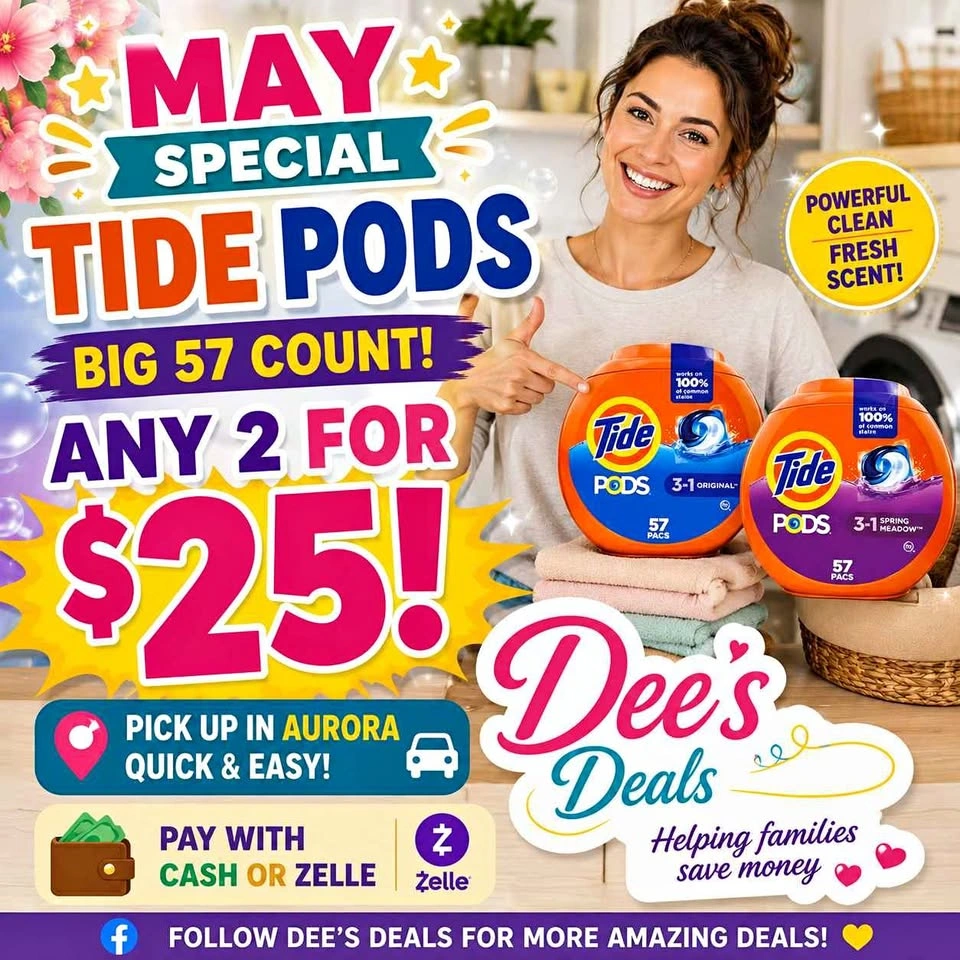 2 HUGE 57 COUNT TIDE PODS FOR $25