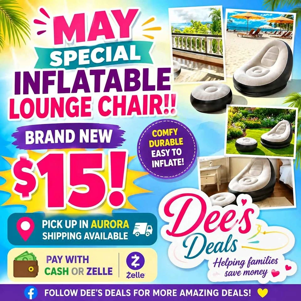Inflatable Lounge chair $15 SHIPPING AVAILABLE