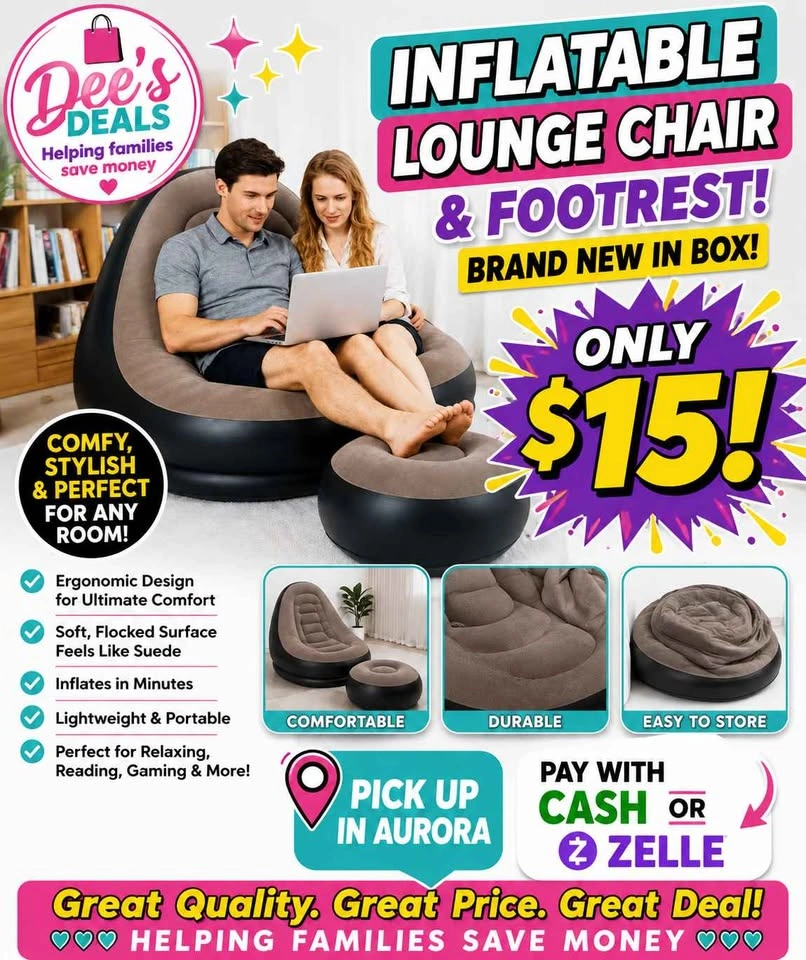 Inflatable Lounge chair $15 SHIPPING AVAILABLE - photo 2