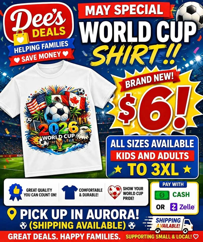 World Cup shirts $6. SHIPPING AVAILABLE