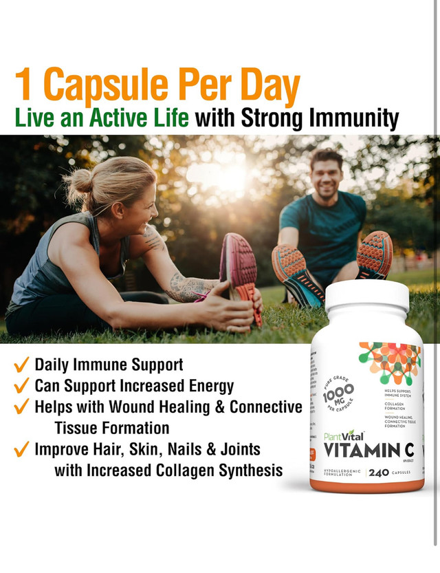 PlantVital Vitamin C 1000mg - Made in Canada - - photo 3