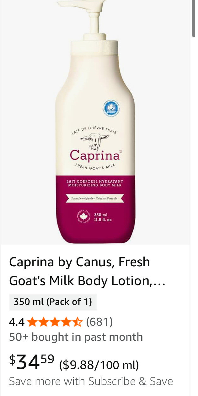 Caprina Goat's Milk Body Lotion, Original Formula - photo 4