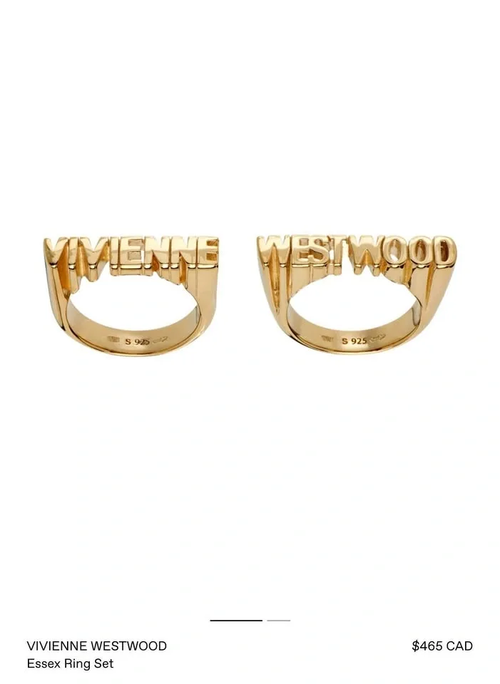 Brand New Vivienne WestWood Essex Rings